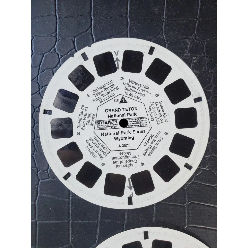 Vintage • View Master 3-D Tour- Grand Teton National‎ Park - 3 Reels/21 Pictures